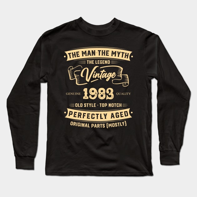 The Legend Vintage 1983 Perfectly Aged Long Sleeve T-Shirt by Hsieh Claretta Art